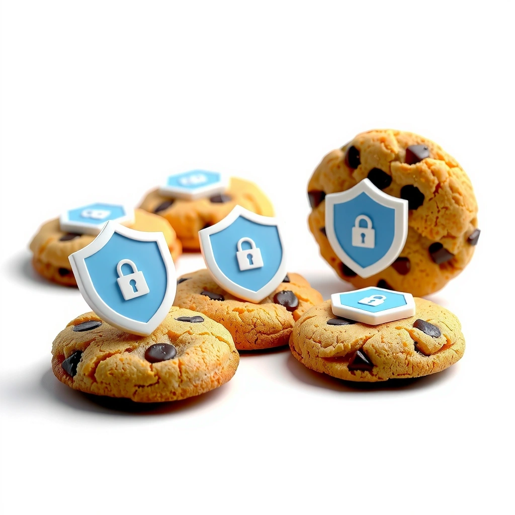 Digital cookie illustration showing data protection