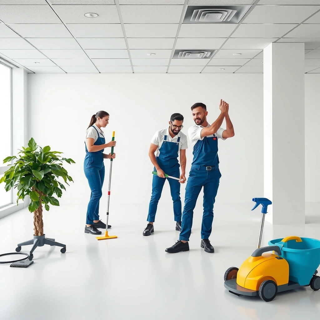 Professional cleaning service in action